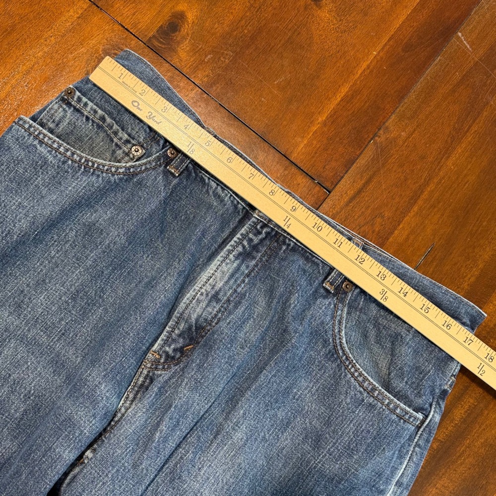 Levis 559 Mens Relaxed Straight Leg Flannel Lined Jeans Size 36 Measures 34x30 - Picture 9 of 11